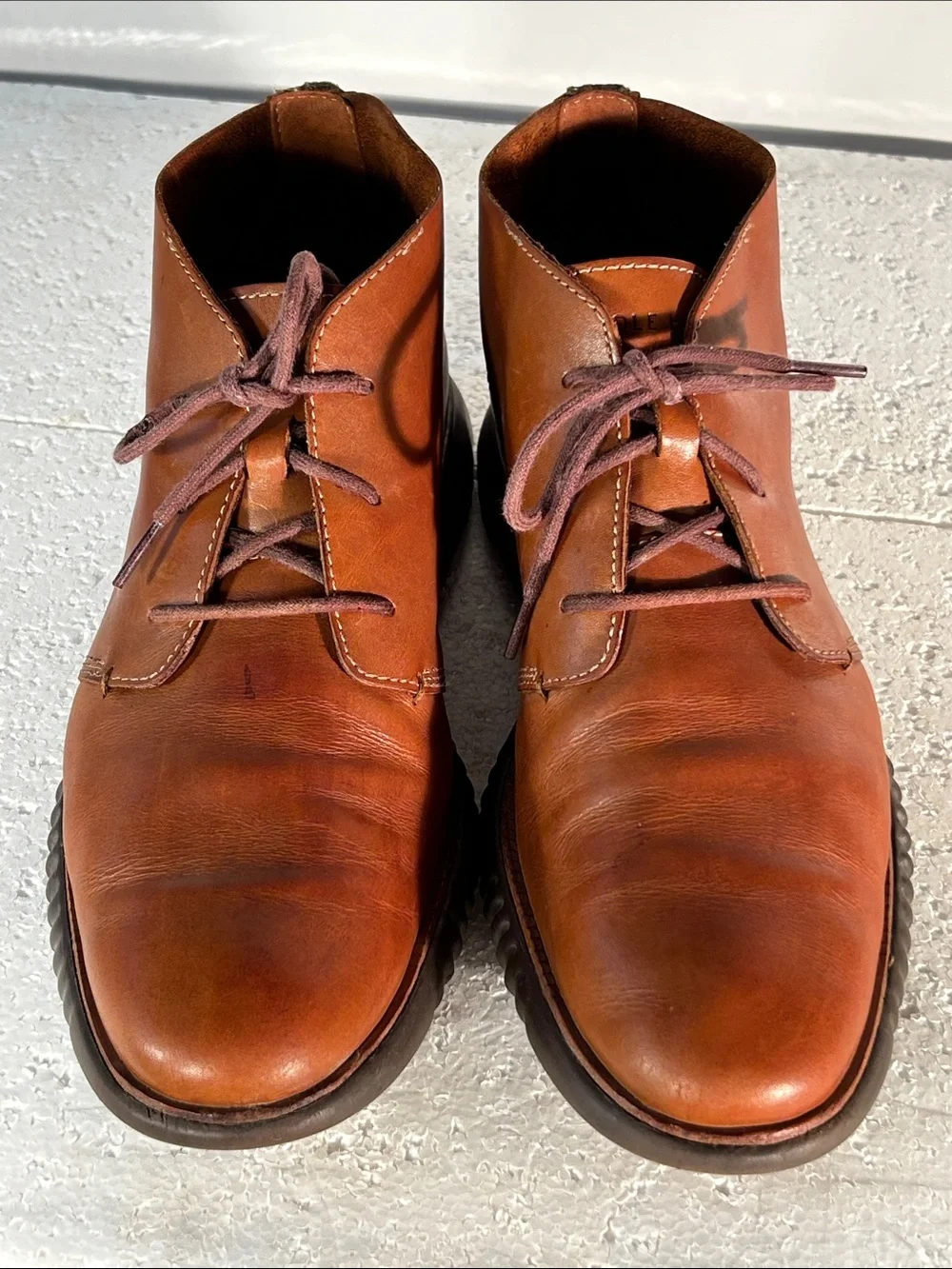 Cole Haan SZ 11.5 Zerogrand Brown Leather Chukka Desert Boots Closet Staple